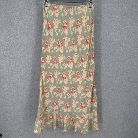 Sundance 100% Silk Midi Skirt Size 8 Vintage Floral Print Cottage Romantic EUC - Picture 1 of 10